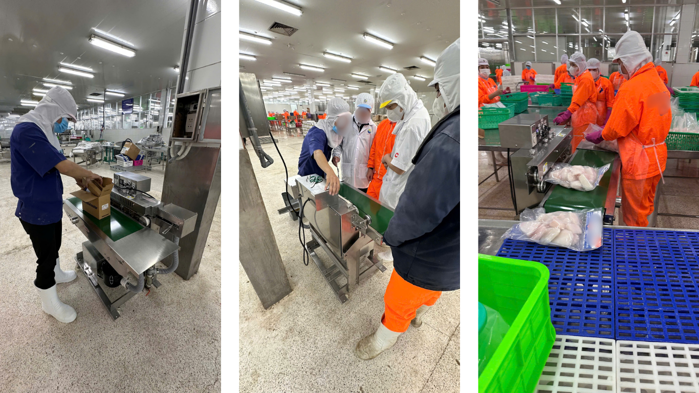 Máy hút chân không công nghiệp Phú Đại Lợi đạt chuẩn ISO HACCP tại nhà máy.